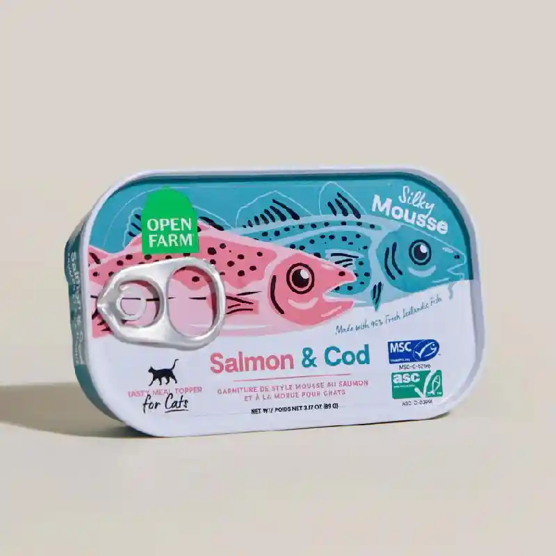 Open Farm for Cats Topper | Salmon & Cod Mousse 3.17oz