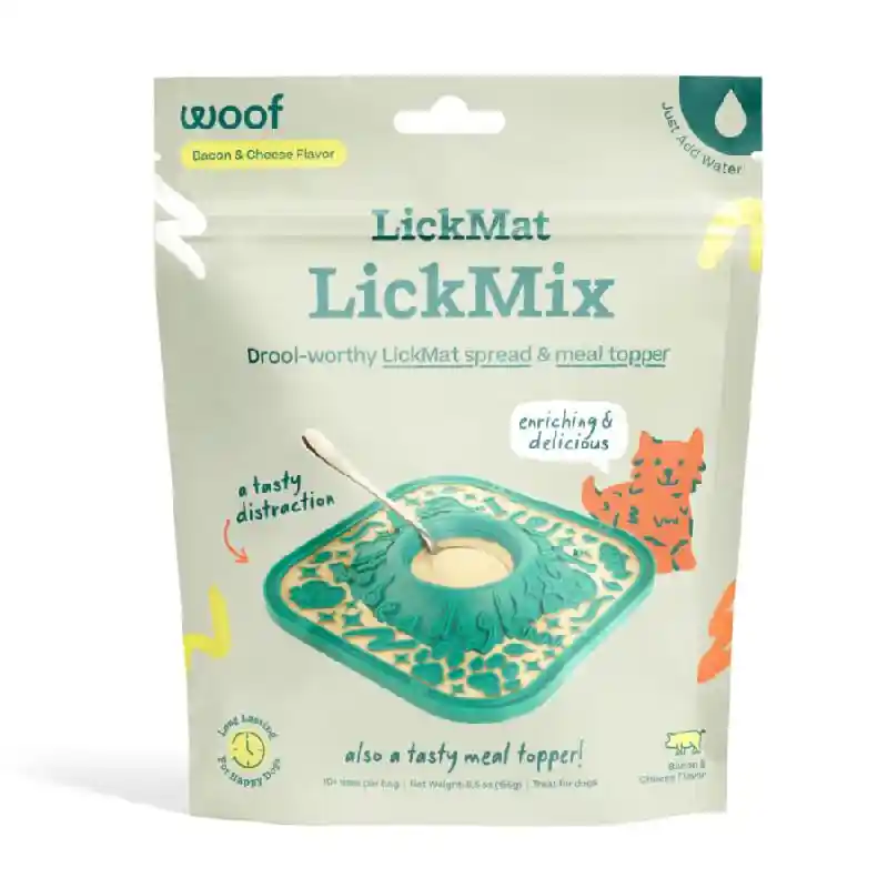 WOOF Lick Mat Mix | Bacon Cheese 5.5oz