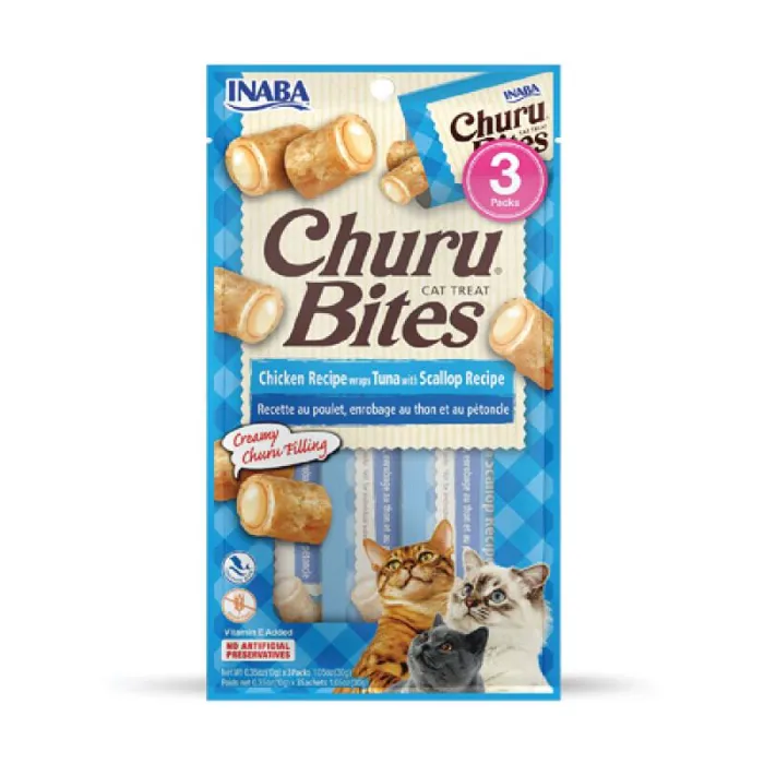 Churu | Bites Chicken, Tuna & Scallop 3pack 1.05oz