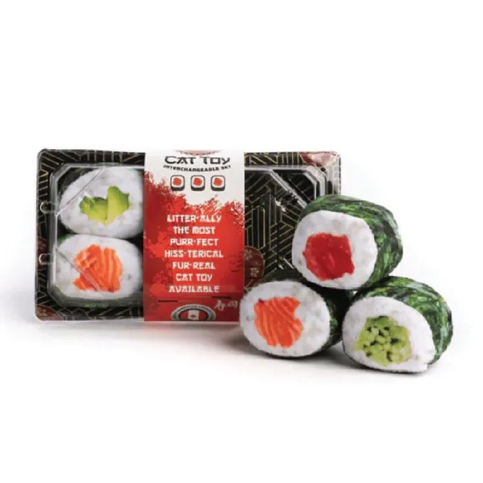 Fabdog | Cat Toy Sushi Roll Tray 5pk