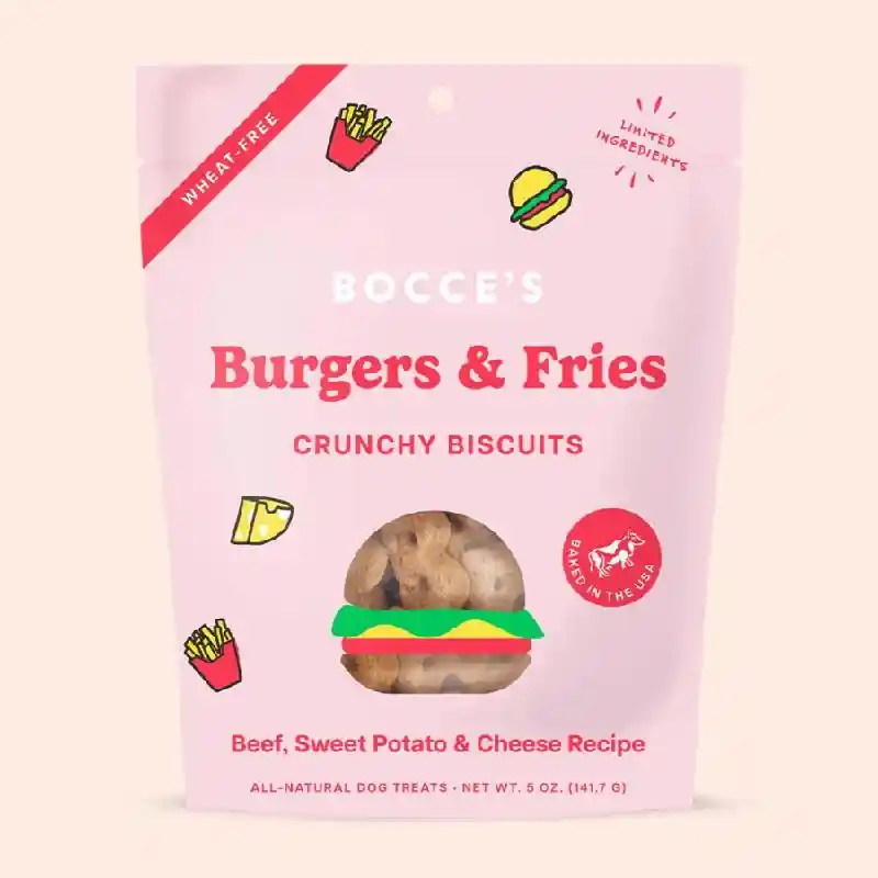 Bocce's Crunchy Treats | Burger & Fries 5oz