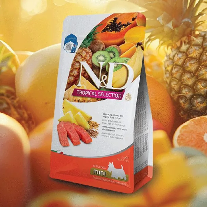 N&D Tropical Selection | Salmon, Fruit, & Grains Mini 3.3 lb