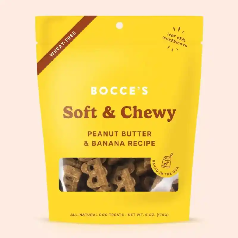 Bocce's Soft & Chewy Treats | Peanut Butter & Banana 6oz